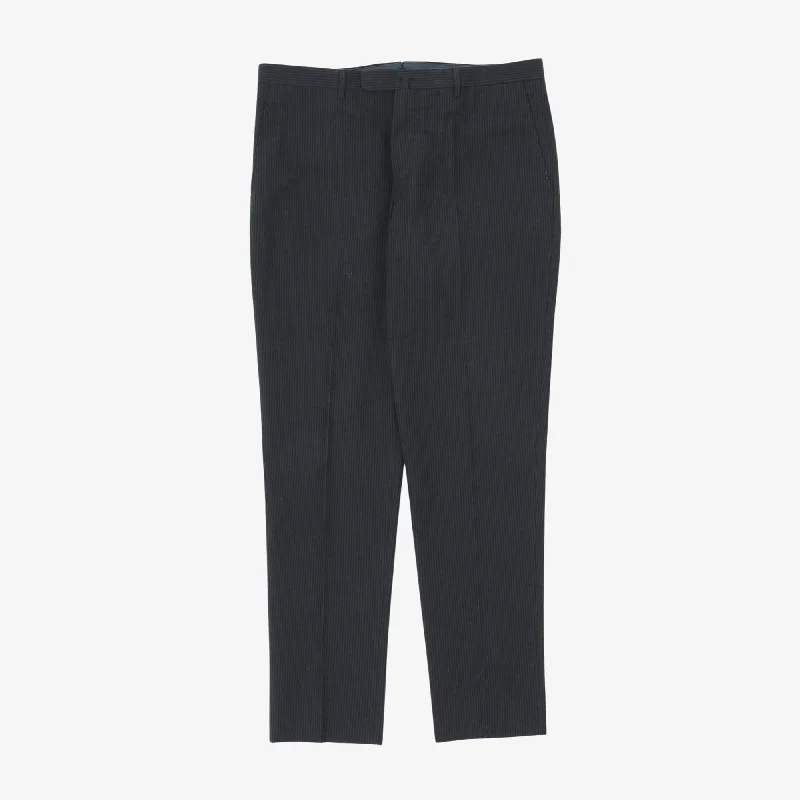 Striped Trousers (36 x 31) Minimalist Men's Casual 