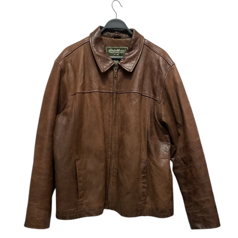 EDDIE BAUER/Leather Jkt/XL/Leather/BRW/ Masculine Men's 