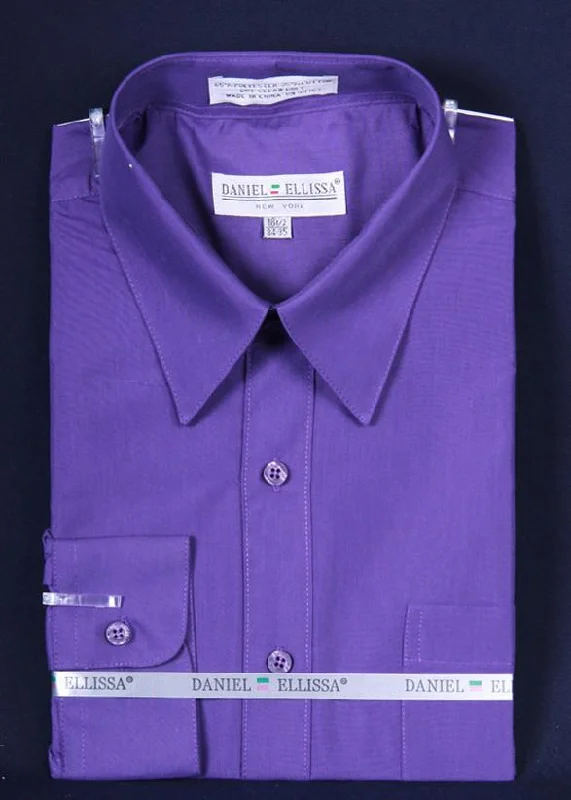 Men's Purple Long Sleeve Dress Shirt Edgy Men's Punk