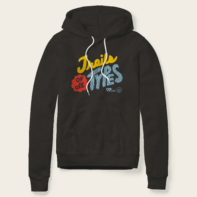 Trails of all Types Hoodie - Black Organic