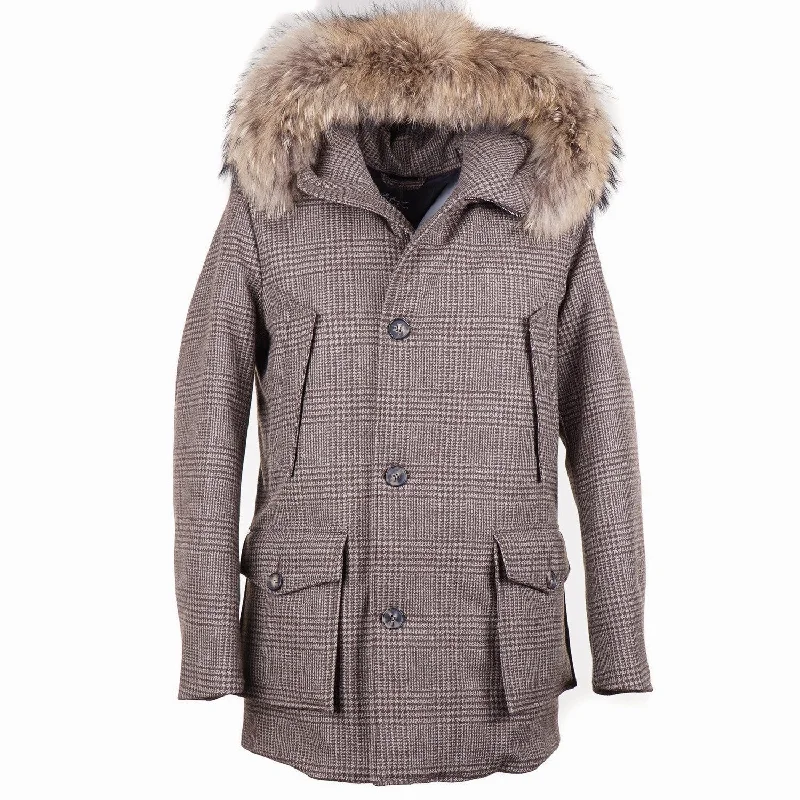 Rifugio Down-Filled Wool Parka with Fur Hood Classic Men's Pin