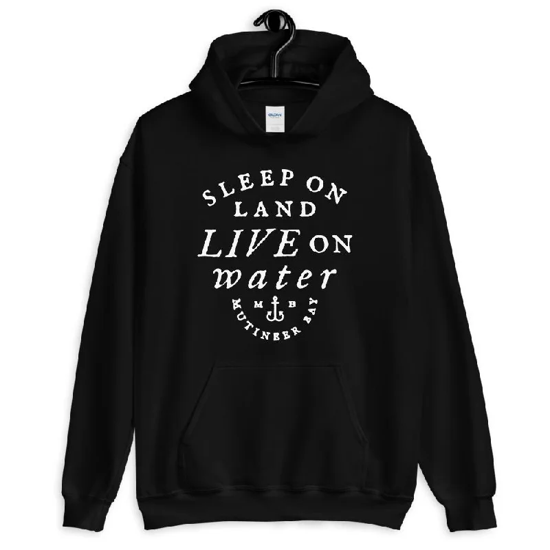 "Sleep on Land" Unisex Hoodie Polished Men's Silk