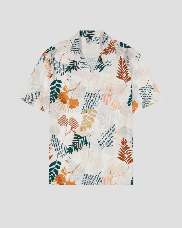 SG Camp Collar Shirt - Ivory Floral Dynamic Men's Glow