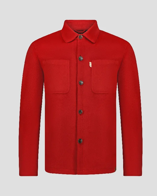 SG Quilted Shirt Jacket - Fire Red Youthful Men's Pop