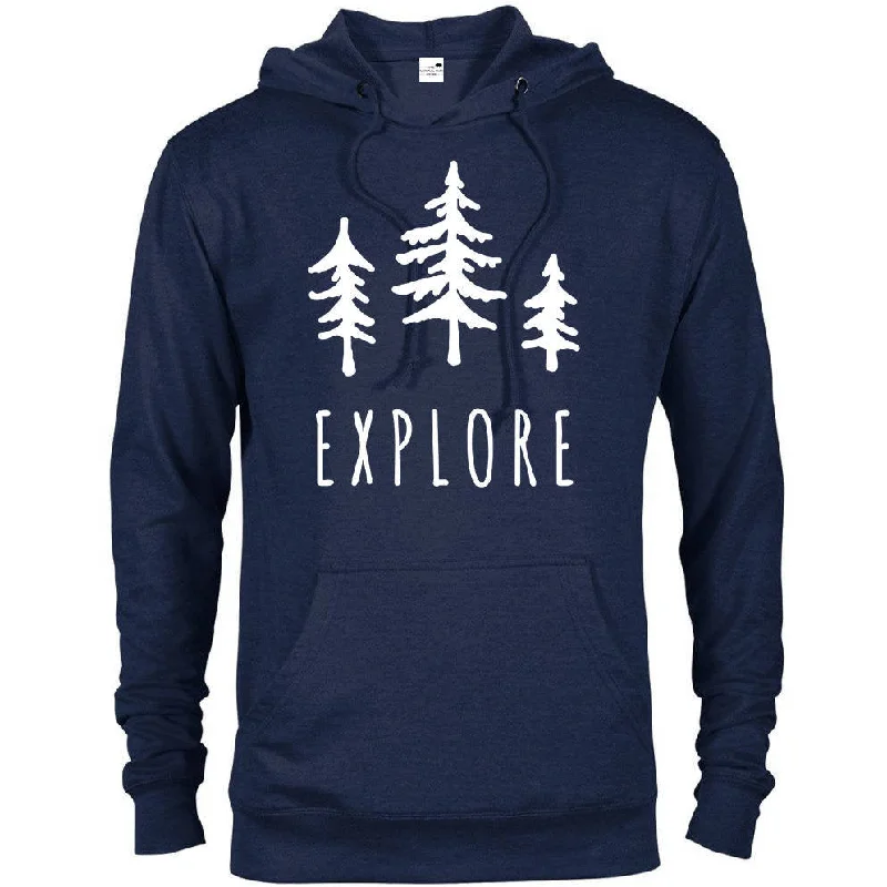 Explore Trees Adventure Hoodie Cclassic Men's Tweed