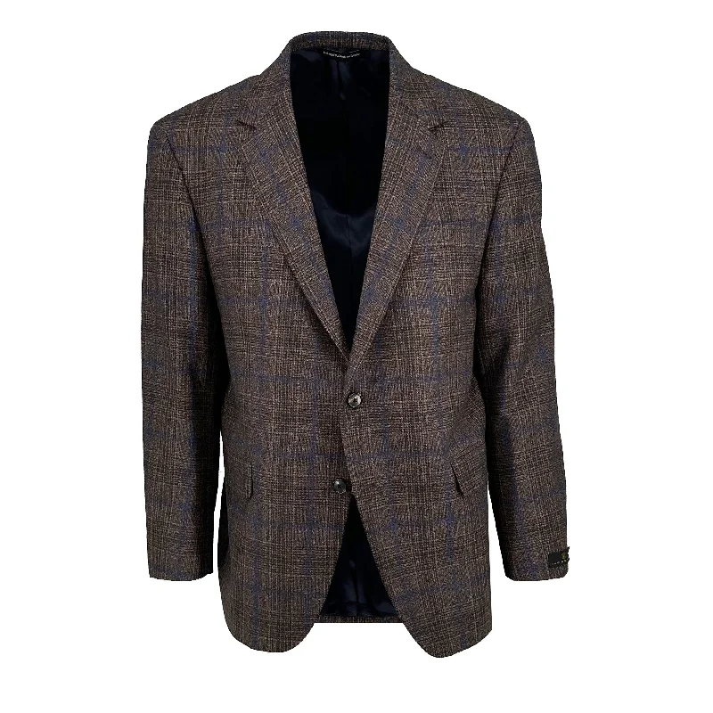 Chocolate Glenn Plaid Sport Coat Refined Men's Velvet