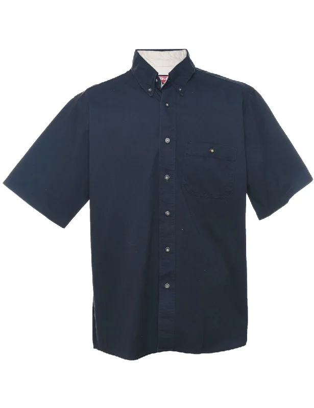 Navy Workwear Shirt - L Minimalist Men's Casual 