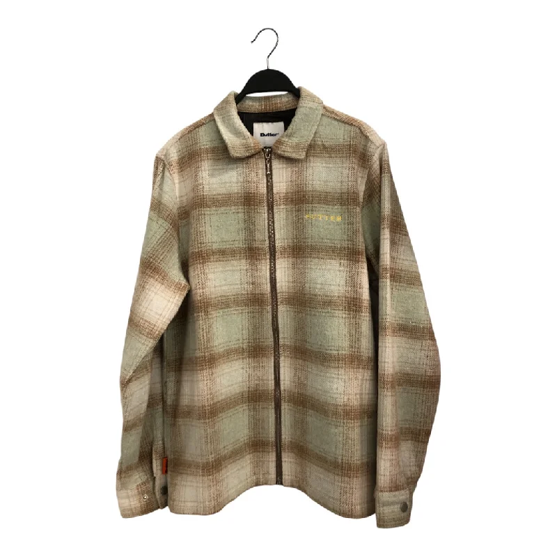 BUTTER/Jacket/M/Polyester/CRM/Plaid/ Practical Men's Quick