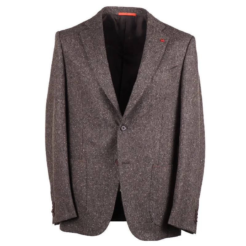 Isaia Slim-Fit Donegal Wool Sport Coat Rugged Men's Outdoor 