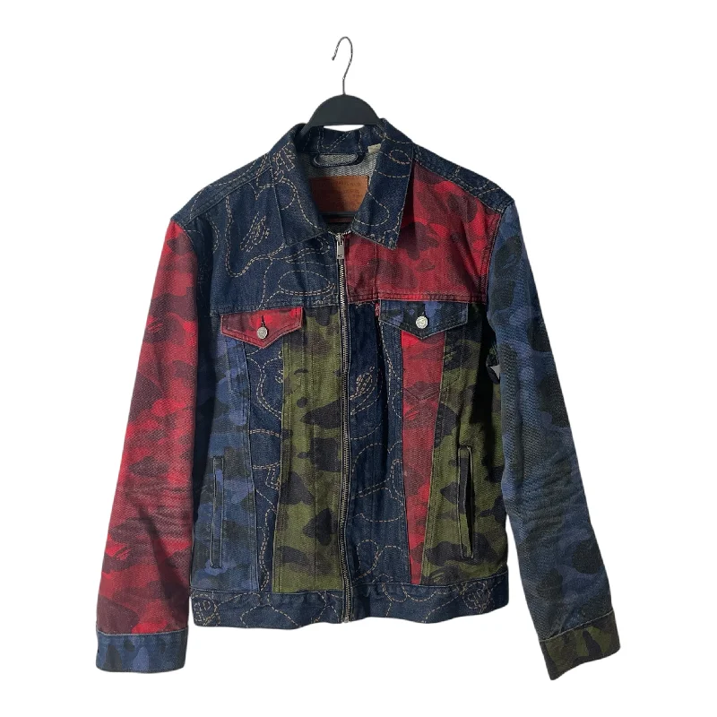 Levi's/BAPE STA!/Jacket/M/Denim/BLU/Camouflage/RED/GREEN camo denim jckt Laid