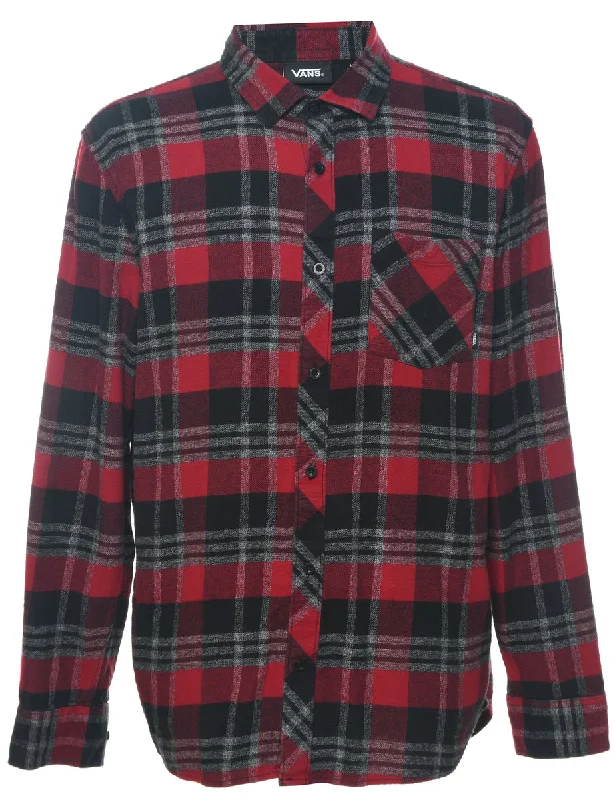 Vans Checked Shirt - L Stylish Men's Neon