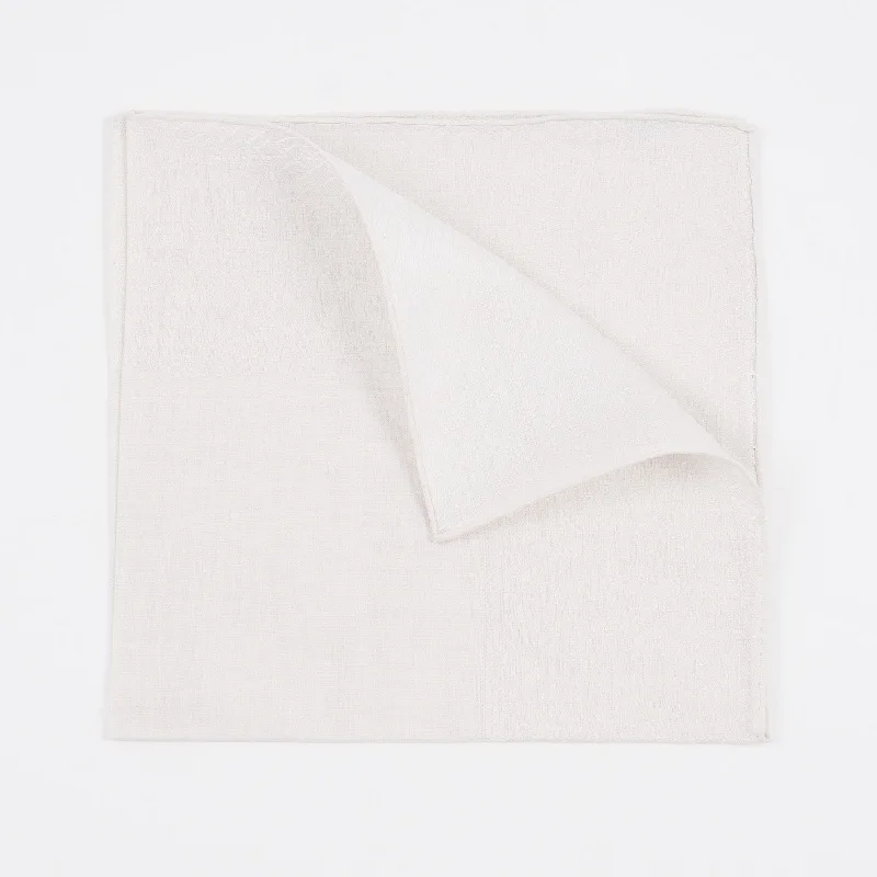 Zilli Monogram Cotton Pocket Square Refined Men's Hand