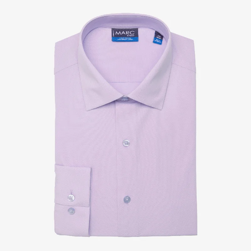 Lavender Dress Shirt Refined Men's European