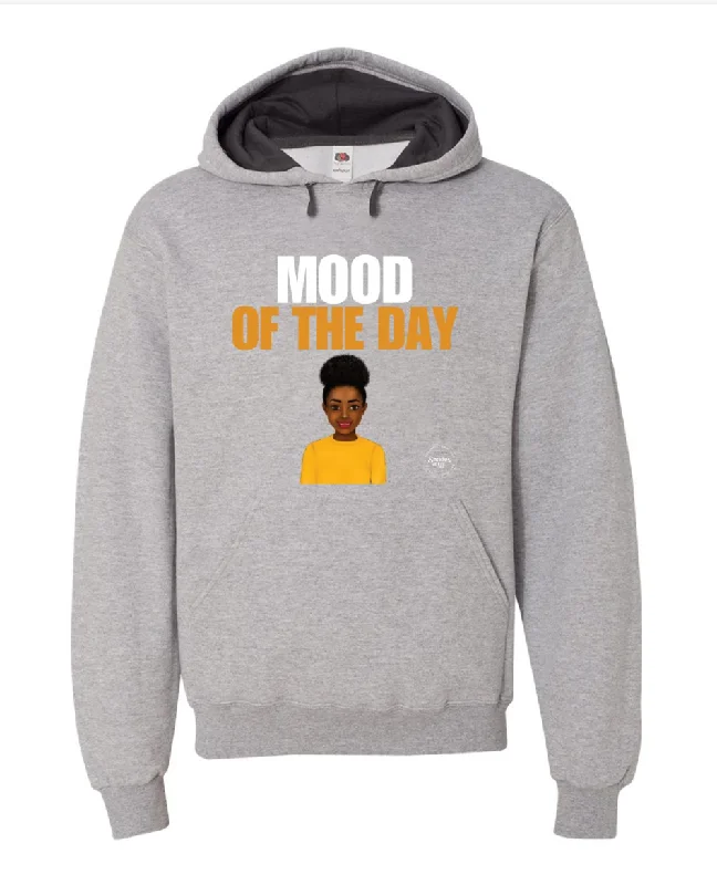 Mood of the Day Hoodie - Happy (Black Woman, yellow shirt) Dynamic Men's Moto