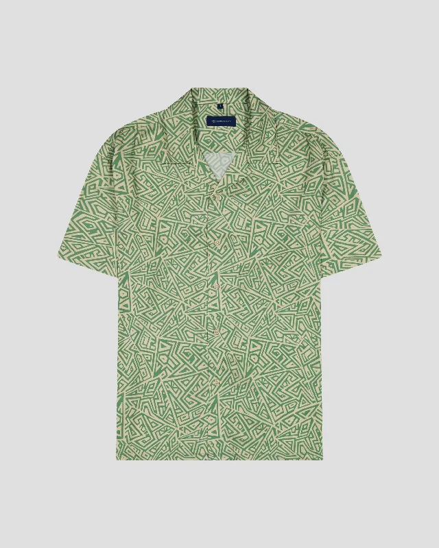 SG Camp Collar Shirt - Geometric Jungle Casual Men's Loose