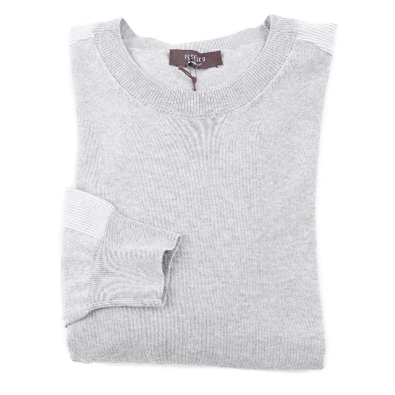 Peserico Cotton Sweater with Stripe Detail Minimalist Men's Casual 