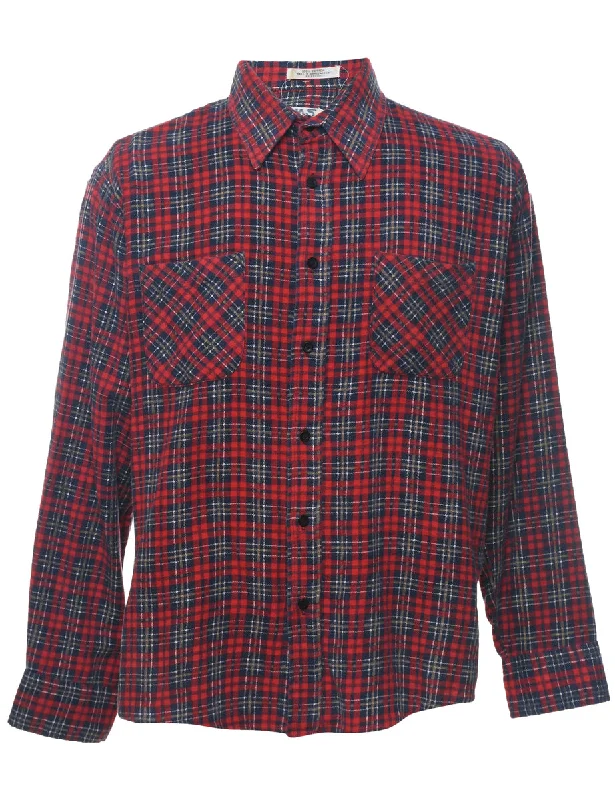 Long Sleeved Checked Shirt - XL Confident Men's Power