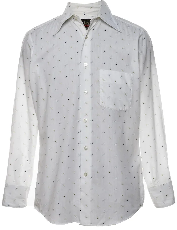 Long Sleeved White Shirt - S Masculine Men's Thick