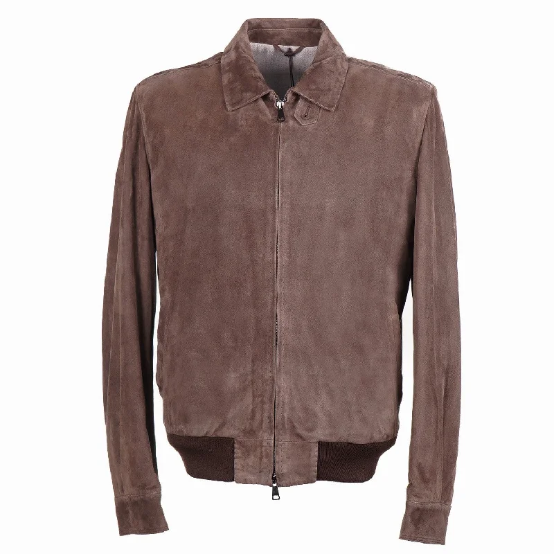 Rifugio Wool-Lined Suede Aviator Jacket Cool Men's Distressed