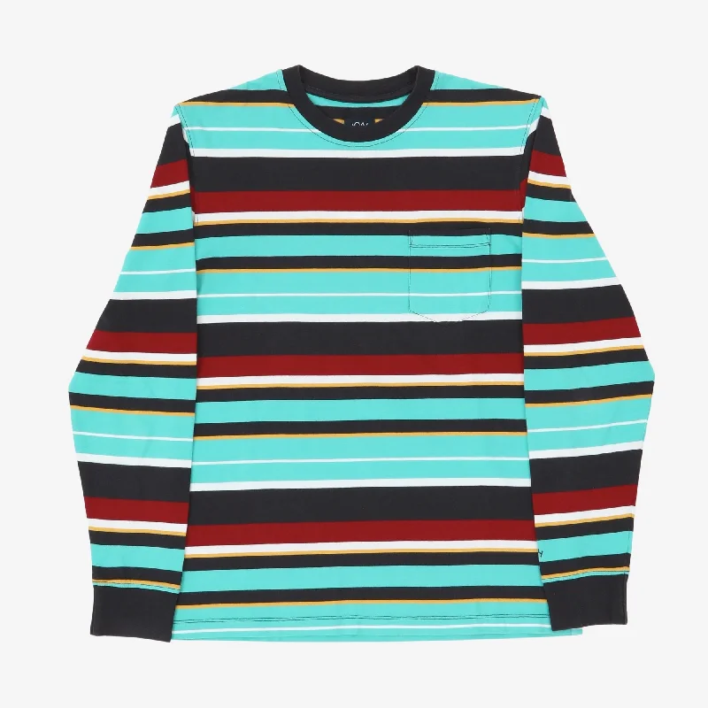 Striped LS T-Shirt Preppy Men's College