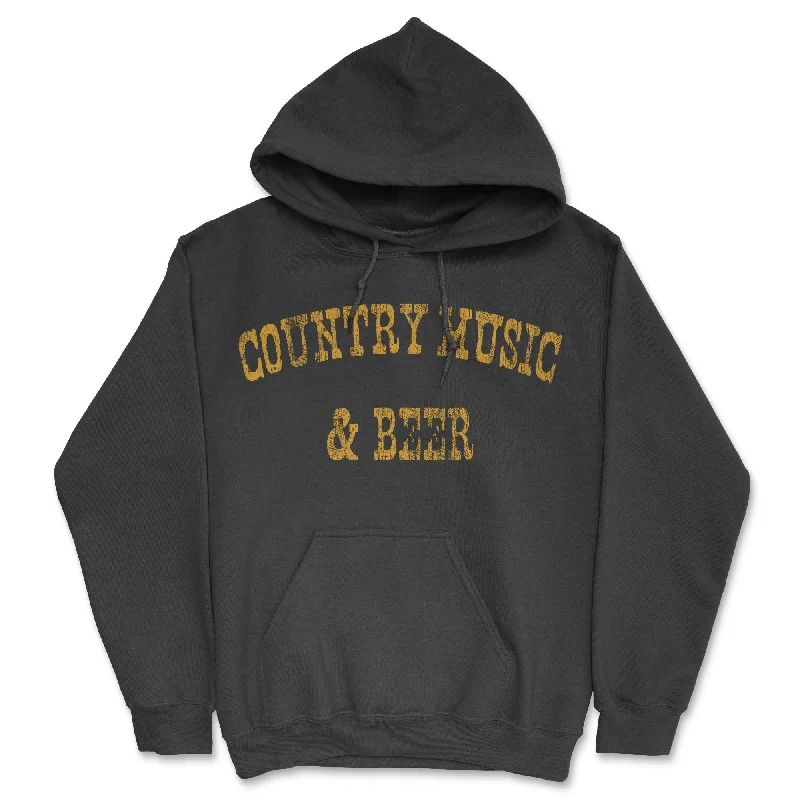 Country Music And Beer Hoodie Elegant Men's Formal 