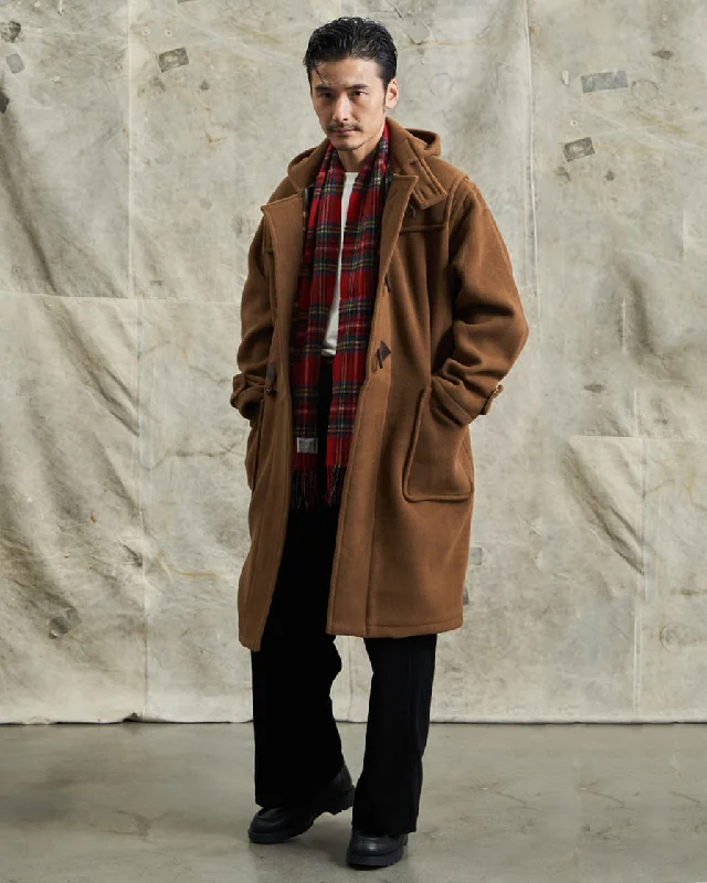 Melton Wool Duffle Coat Cozy Men's Winter