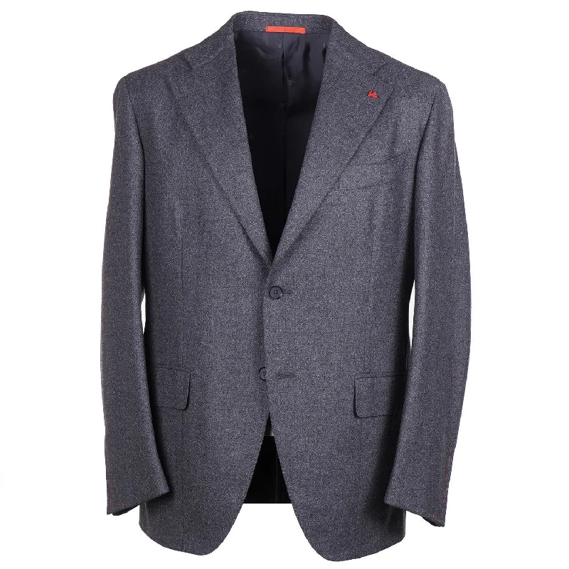 Isaia Soft Micro Boucle Wool Suit Organic