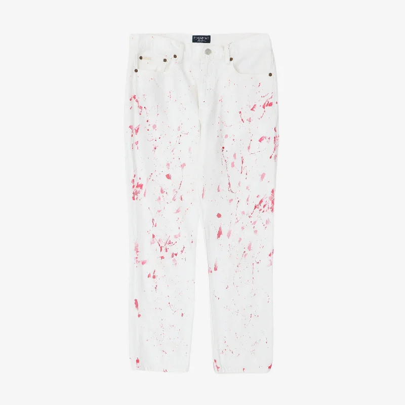 Women's Paint Splatter Jeans Monochromatic All