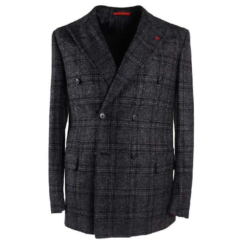 Isaia Gray and Black Check Sport Coat Youthful Men's Pop