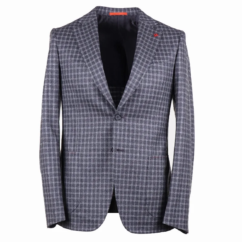 Isaia Slim-Fit Soft Flannel Wool Suit Minimalist Men's Casual 