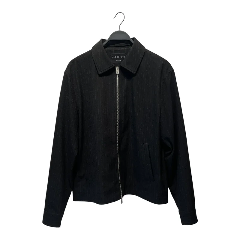 ALLSAINTS/Blouson/M/Polyester/BLK/Stripe/ Laid