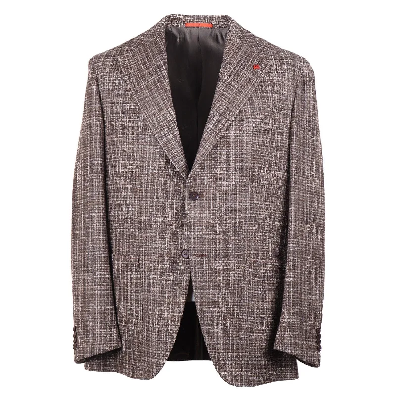 Isaia Textured Wool and Silk Sport Coat British Gentleman Style