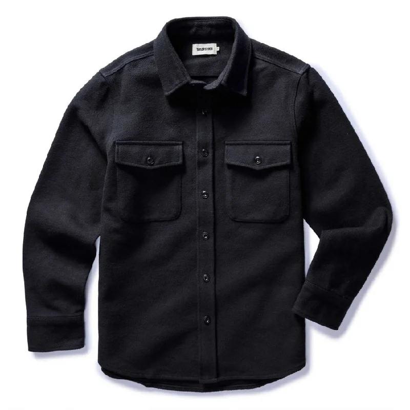 Taylor Stitch The Maritime Shirt Jacket / Faded Black Moleskin Twill Business