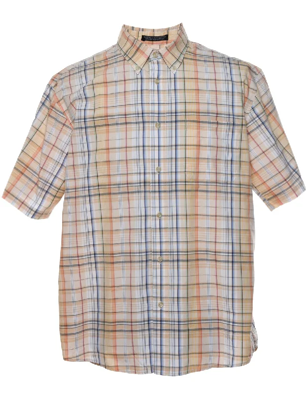 Short Sleeve Checked Shirt - L Bold Men's Animal