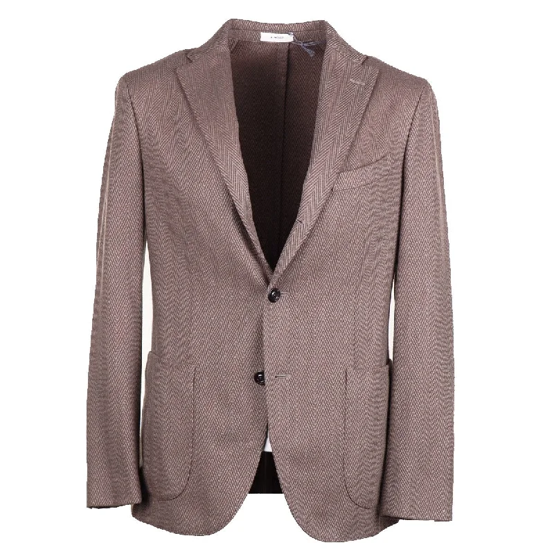 Boglioli Soft Wool and Silk K-Jacket Hip Men's Retro