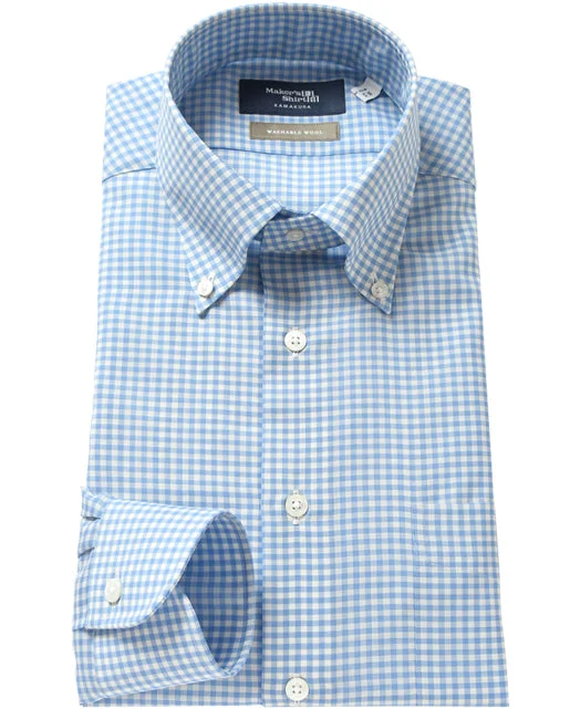 TOKYO SLIM FIT - Button Down Washable Wool Modern Men's Tech