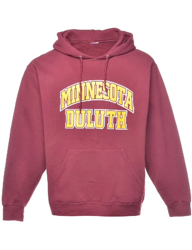 Minnesota Duluth Printed Hoodie Sweatshirt - L Refined Men's European