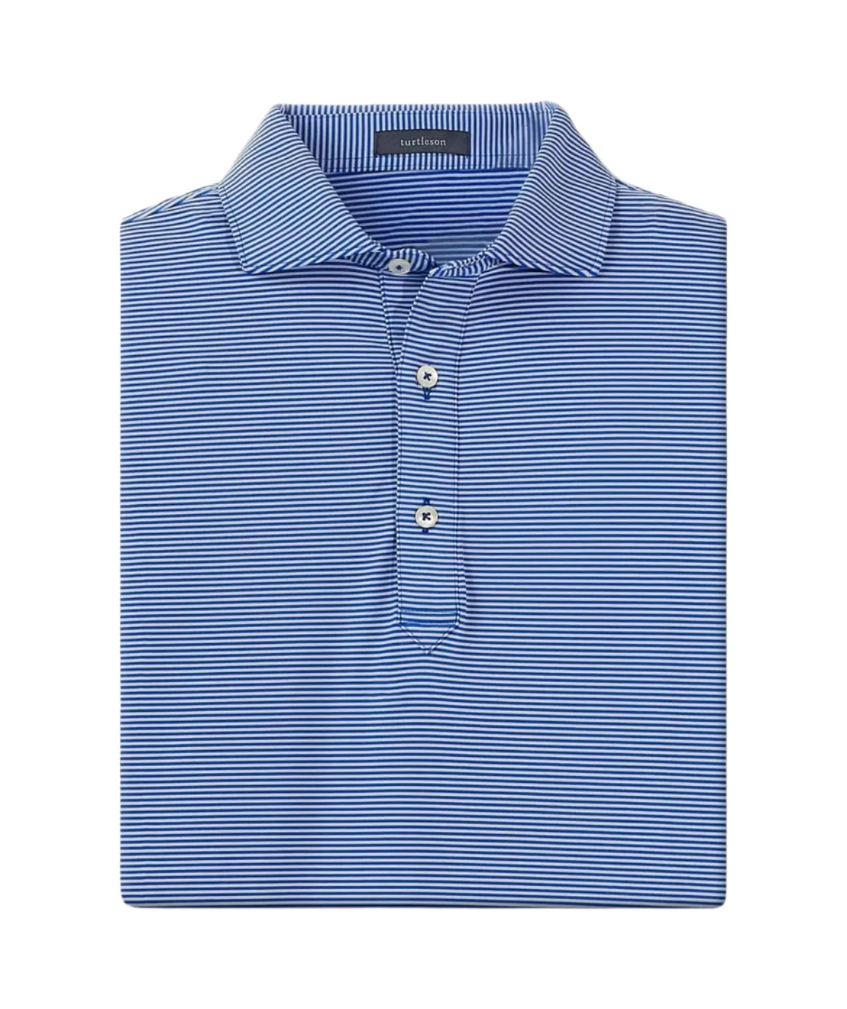 Turtleson Carter Stripe Men's Polo Shirt - Marine Confident Men's High