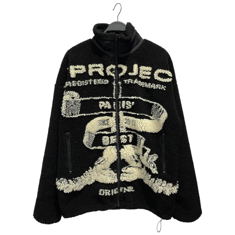 Y/PROJECT/Fleece Jkt/M/Polyester/BLK/All Over Print/PARIS' BEST Confident Men's Power