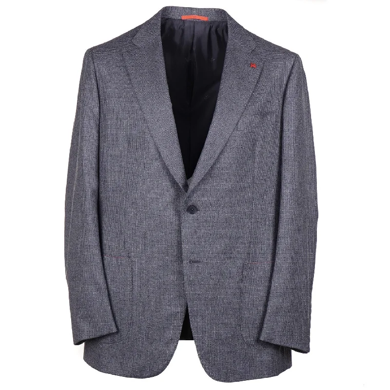 Isaia Mini Houndstooth Wool Suit Unique Men's Upcycled