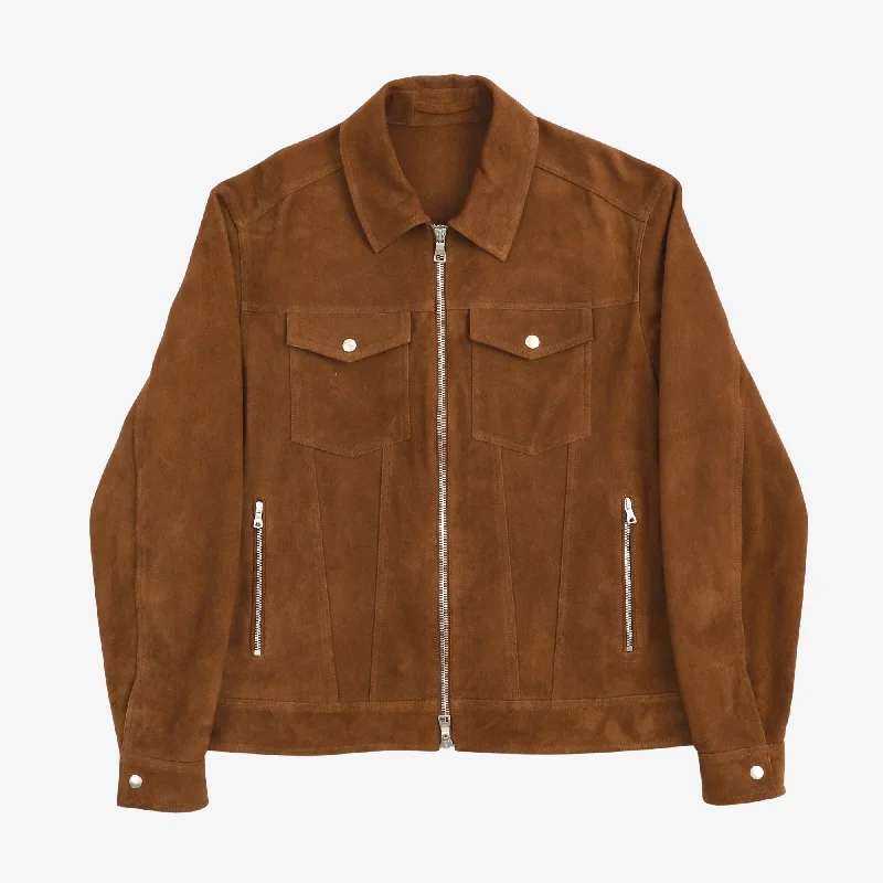 Suede Trucker Jacket Dynamic Men's Moto