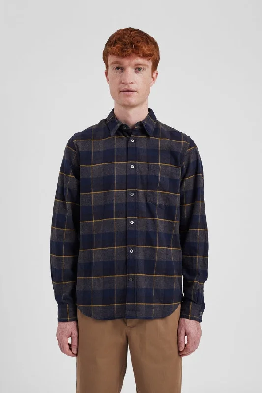 NORSE PROJECTS Osvald Organic Flannel Check Shirt Practical Men's Multi