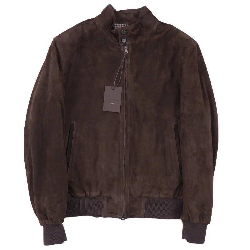 Rifugio Wool-Lined Suede Bomber Jacket Relaxed Men's Australian 