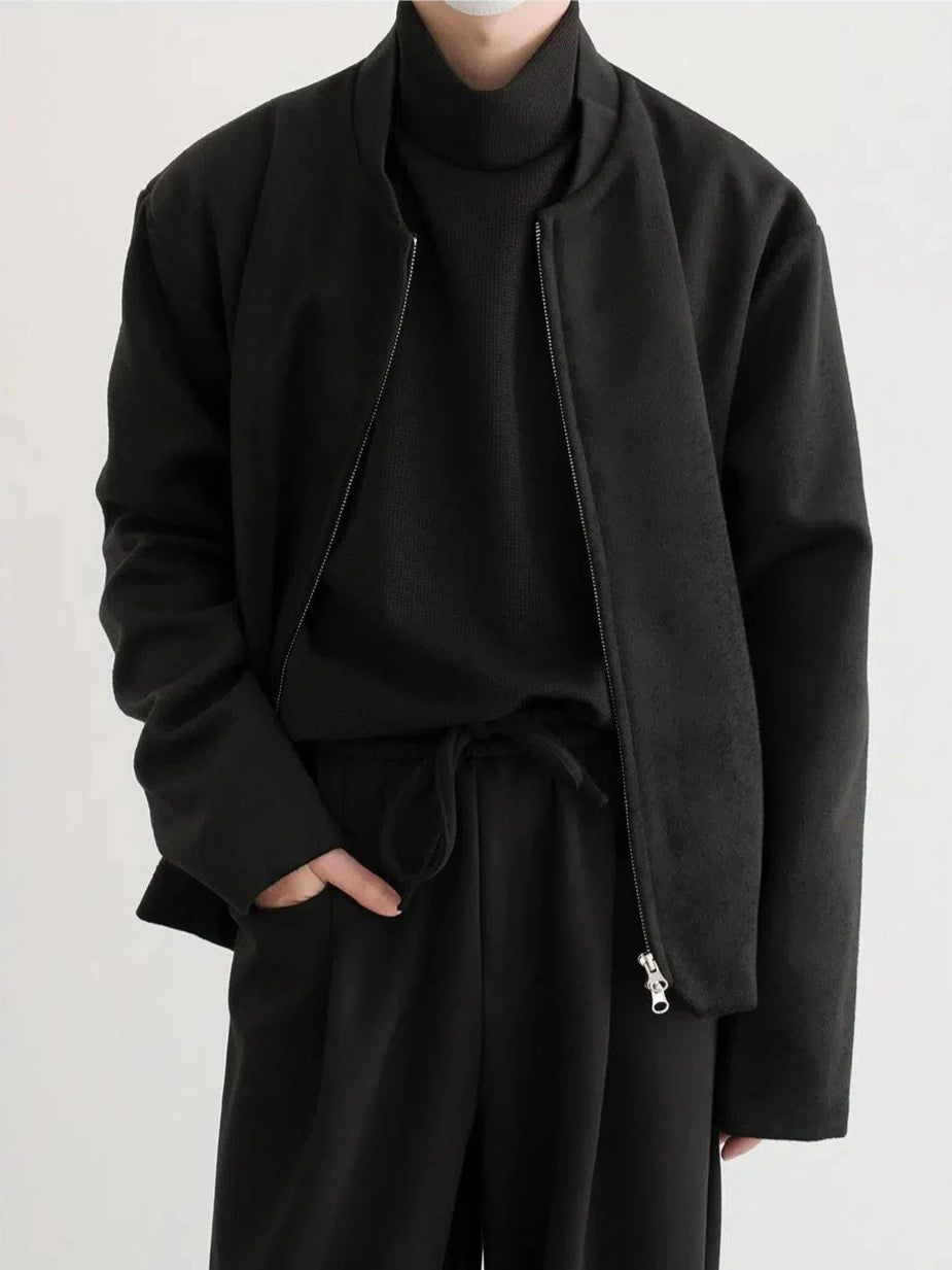 Minimalist Zip-Up Jacket Streetwear Style