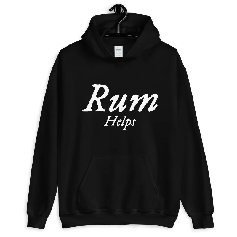 "Rum Helps" Unisex Hoodie Elegant Men's Cashmere