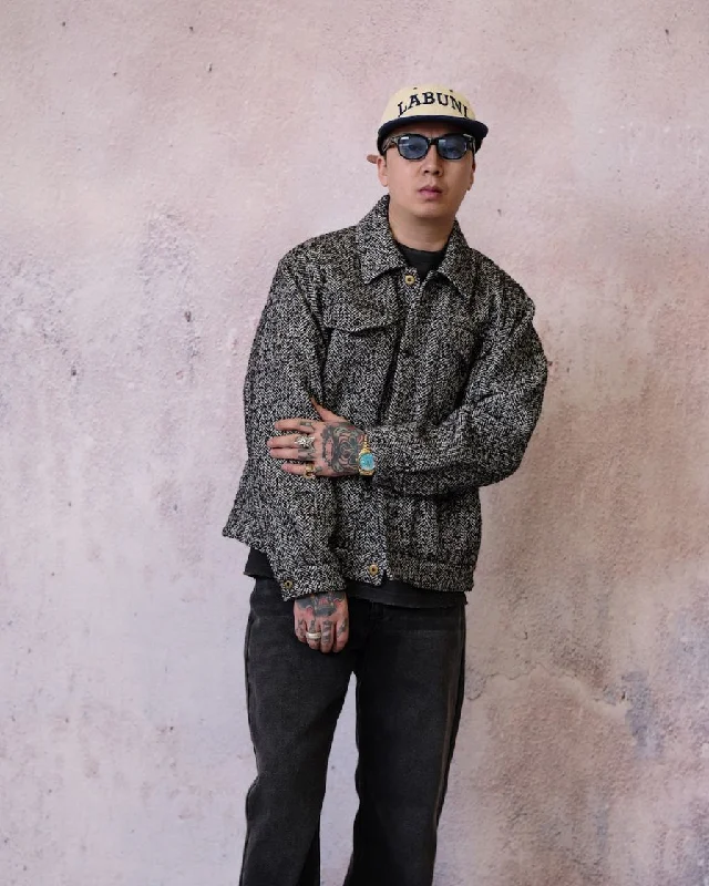 Salt&Pepper Tweed Trucker Jacket Cool Men's Skate