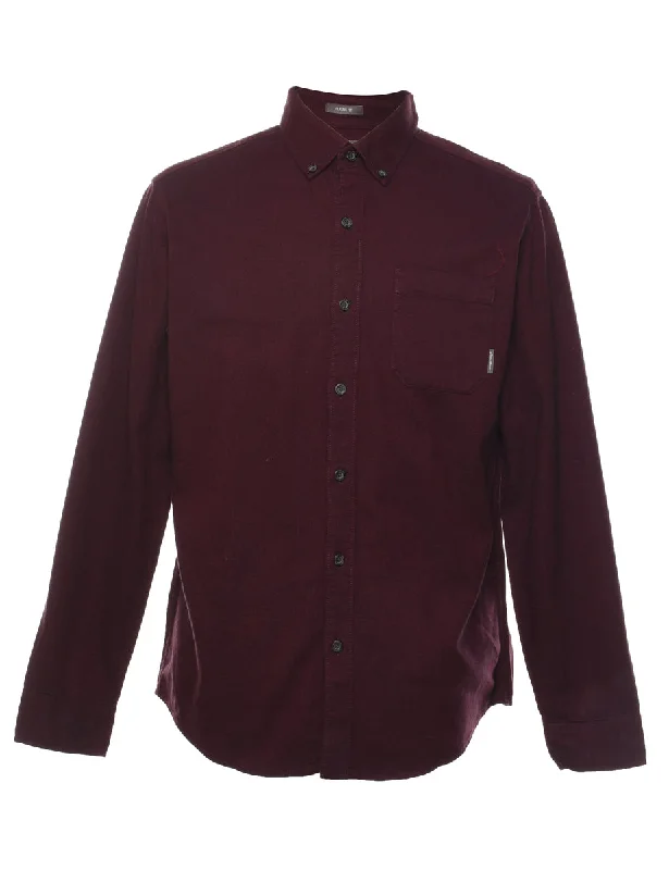 Eddie Bauer Maroon Shirt - M Sharp Men's Italian