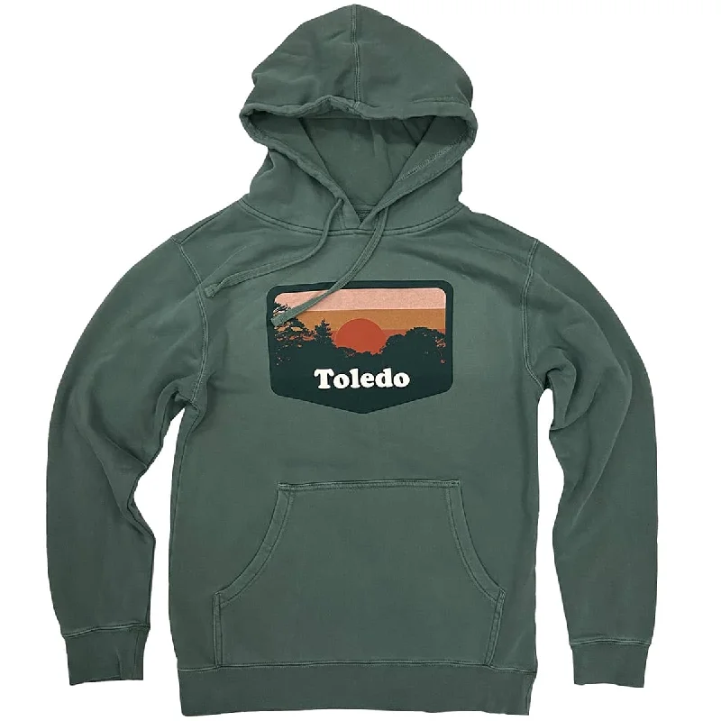 Toledo Sunset Pigment Dyed Hoodie Practical Men's Multi