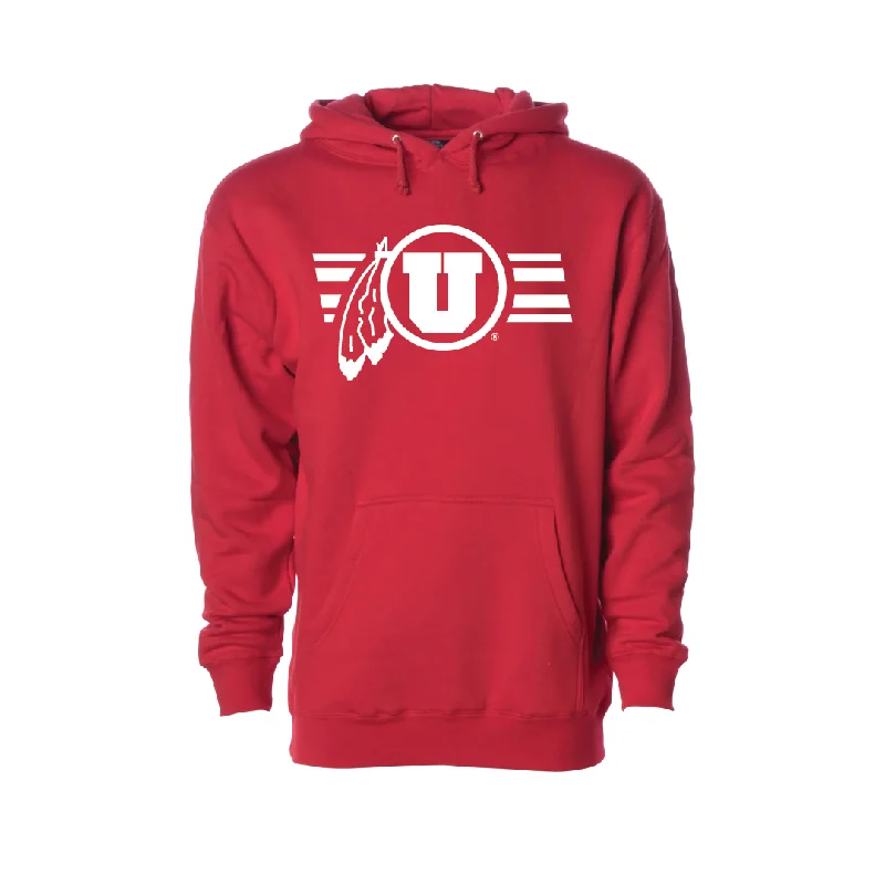 Circle and Feather - Utah Stripe - Single Color  Embroidered Hoodie Adventure