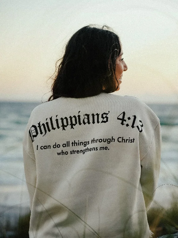 Philippians 4:13 Crewneck Masculine Men's Thick